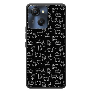Чехол на тематику: Коты для Blackview Oscal Modern 8 – Котики на черном