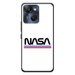 Силиконовый бампер с принтом "Наса" на Blackview Oscal Modern 8 – NASA на белом фоне