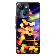 Чехол Новогодняя Елка на Blackview Oscal Modern 8 (Гирлянды)