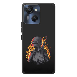 Силиконовый чехол с картинкой "Герой Pubg" на Blackview Oscal Modern 8 – В огне