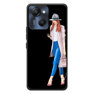 Чохол з картинкою Модні Дівчата Blackview Oscal Modern 8 – Дівчина з телефоном