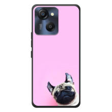 Бампер для Blackview Oscal Modern 8 с картинкой "Песики" (Собака на розовом)