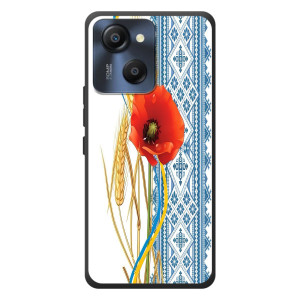 Силіконовый Чохол на Blackview Oscal Modern 8 з картинкой Вишиванки – Вишиванка з квіткою