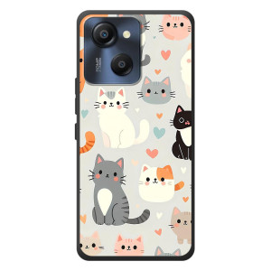 Чехол с рисунком кот на Blackview Oscal Modern 8