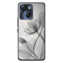 Чехол с цветочным принтом на ЧёрВью Оскал Модерн 8 (Черные цветы)
