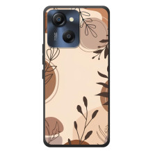 Чехол с цветочным принтом на ЧёрВью Оскал Модерн 8 (Коричневые цветы)