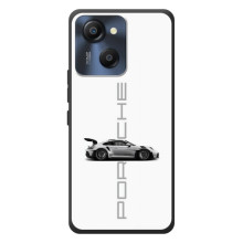 Чохол з авто Порше для Blackview Oscal Modern 8 – білий порше