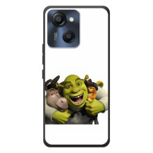 Печатный чехол с принтом Шрек для Blackview Oscal Modern 8 – Шрек осел и кот