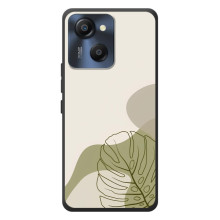 Силиконовый чехол с принтом в цветах на Blackview Oscal Modern 8 (Монстера зелёная)