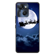 Новогодние Чехлы для ЧёрВью Оскал Модерн 8 (VPrint) (Санта - луна)