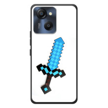 Чехлы для Blackview Oscal Modern 8 (Персонажи Майн Крафт) (Меч)