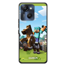 Чехлы для Blackview Oscal Modern 8 (Персонажи Майн Крафт) (На коне)