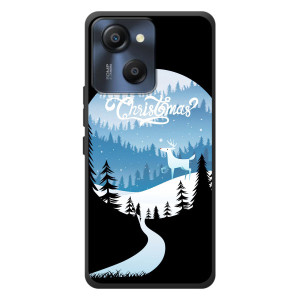 Силиконовый бампер на рождество для Blackview Oscal Modern 8 (Рождественский Олень)