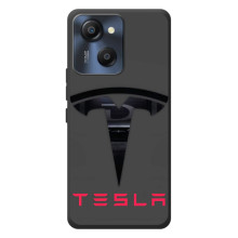 Силиконовый бампер с картинкой машины на Blackview Oscal Modern 8 (Logo TESLA)