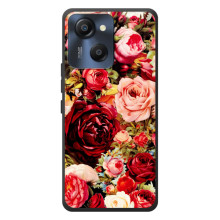 Силиконовый бампер с принтом (цветочки) на \\
Блэквью Оскал Мо́дерн 8 (Букет цветов)