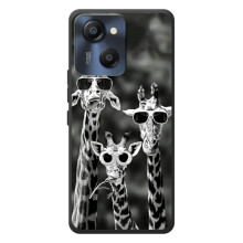 Силіконовий чохол з КАРТИНКАМИ літо для Blackview Oscal Modern 8 (AlphaPrint) (Жирафи в окулярах)
