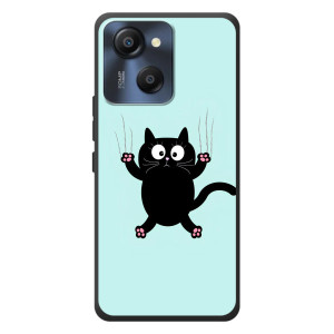 Силиконовый чехол с котиком для Blackview Oscal Modern 8 – Падающий кот