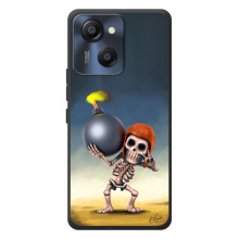 Чехол з героями Клеш Рояль для Blackview Oscal Modern 8 (Скелет с бомбой)