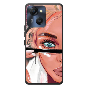 Силиконовый Чехол на Blackview Oscal Modern 8 с картинкой Стильных Девушек – Девушка и ресницы