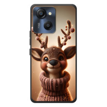 Яскравий чохол для Blackview Oscal Modern 8 з Зимові Оленята – Олень в светрі