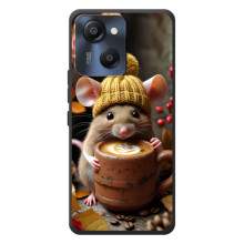 Печатный чехол «Зверята с кофе» для Blackview Oscal Modern 8 (Медведь с кофе)