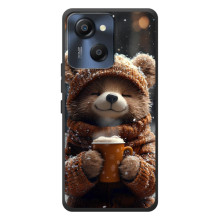 Печатный чехол «Зверята с кофе» для Blackview Oscal Modern 8 (Мишка с кофе)