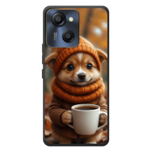Печатный чехол «Зверята с кофе» для Blackview Oscal Modern 8 (Песик с кофе)