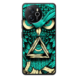 Чехлы с принтом СОВЫ для Blackview Oscal Tiger 12 – Зеленая сова