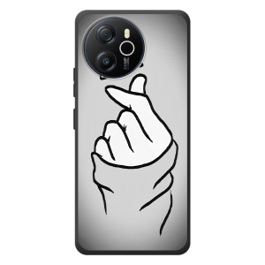 Чехол с принтом для Blackview Oscal Tiger 12 (AlphaPrint - Знак сердечка)