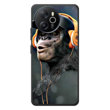 Чехол с Обезьянами Blackview Oscal Tiger 12 - (AlphaPrint) (В наушниках)