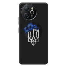 Чехол с украинским гербом на Blackview Oscal Tiger 12 (Герб с цветком)