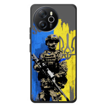 Чехол с украинским воином на Blackview Oscal Tiger 12 (Воин с гербом)