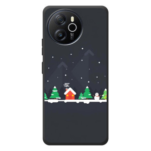 Силиконовый бампер на рождество для Blackview Oscal Tiger 12 (Город зимний)