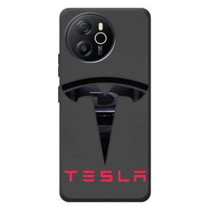 Силиконовый бампер с картинкой машины на Blackview Oscal Tiger 12 – Logo TESLA