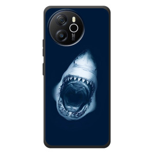 Силиконовый бампер с картинкой животных для Blackview Oscal Tiger 12 (Пасть Акулы)