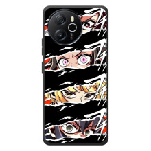 Силіконові чохлі з очіма Anime для Чорніюз Осдаль Тайгер 12 (Очі на чорному)