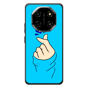 Чехлы (Знак сердечка) на Blackview Shark 6 (Сердце на синем)