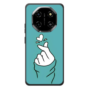 Чехлы (Знак сердечка) на Blackview Shark 6 (Сердечко на бирюзовом)