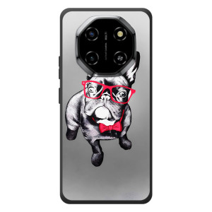 Чехол (ТПУ) Милые собачки для Blackview Shark 6 (Бульдог в очках)