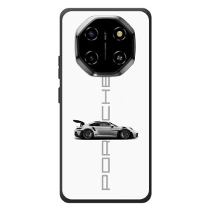 Чехол с авто Порше для Blackview Shark 6 – белый Порше
