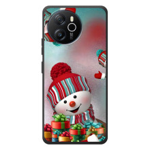 Чохли на Новий Рік Blackview Shark 8 – Сніговик в шапці