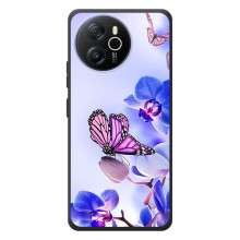 Чехлы с Цветами для Blackview Shark 8 (VPrint) (Бабочка на цветочке)
