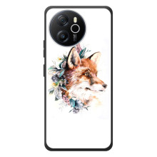 Чохли з картинкою Лисичка для Blackview Shark 8 (VPrint) – Лиса в квітах