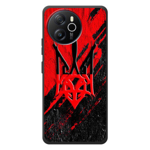 Чехлы УПА (Красно-Чёрный) на Blackview Shark 8 – Герб в цвете УПА