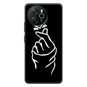 Чехлы (Знак сердечка) на Blackview Shark 8 – Сердце на черном