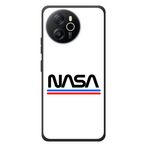 Силиконовый бампер с принтом "Наса" на Blackview Shark 8 – NASA на белом фоне