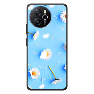 Чохол з Квітами для Blackview Shark 8 – ромашки на блакитному