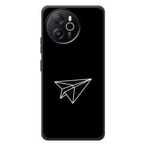 Чехол с картинками на черном фоне для Blackview Shark 8 – Самолетик