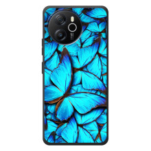 Чехол с принтом для Блэквью Шарк 8 - (Прикольные) (AlphaPrint) (Синие бабочки)