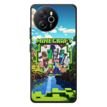 Чехол с картинками Майнкрафт для Yep 
Blackview Шершень 8 (Майнкрафт фон)